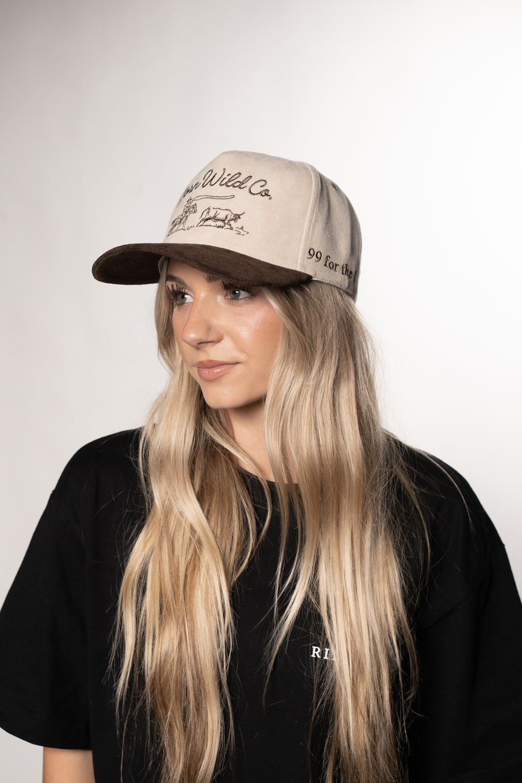 "99 FOR THE 1" SUEDE SNAPBACK - BROWN/CREAM