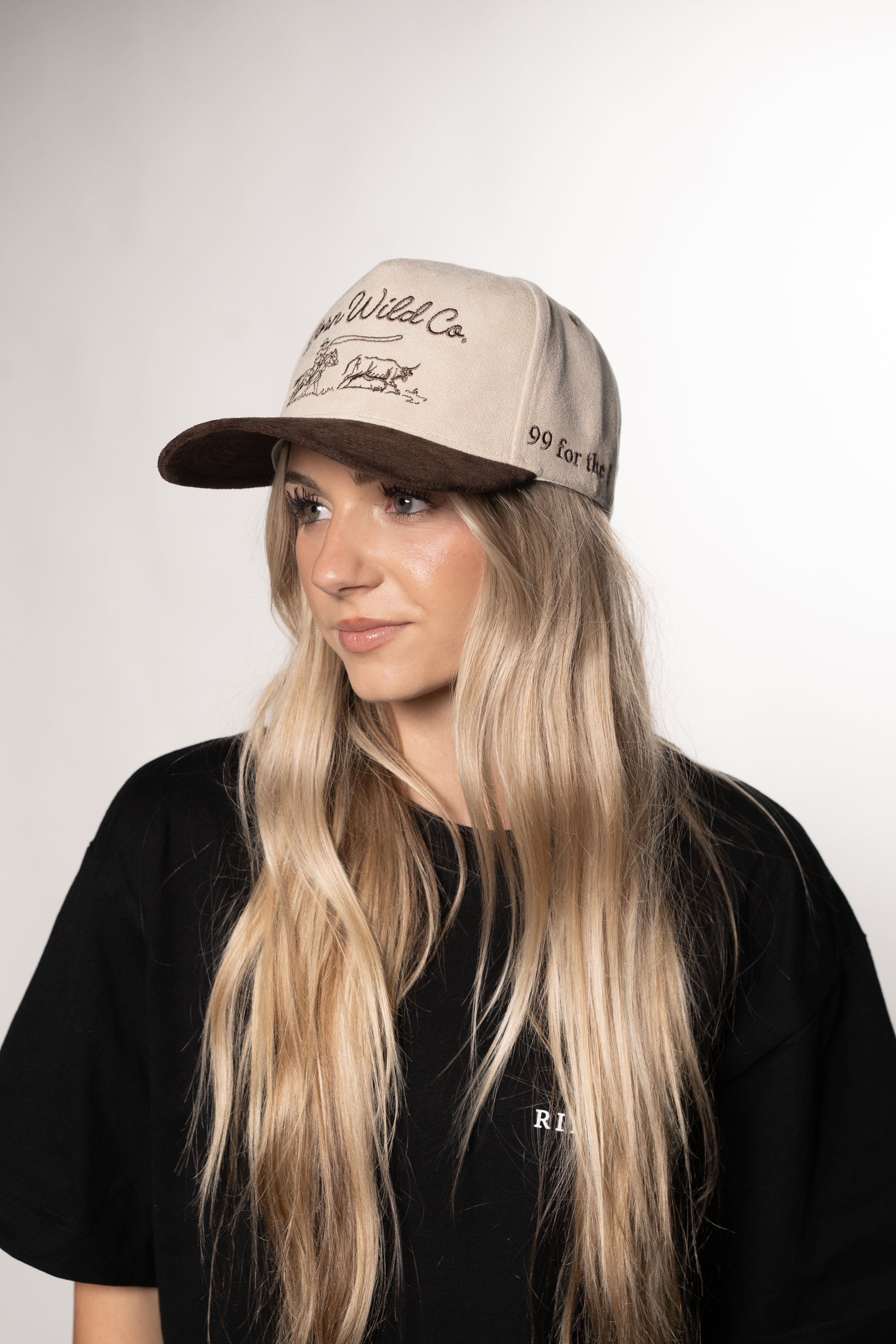 "99 FOR THE 1" SUEDE SNAPBACK - BROWN/CREAM