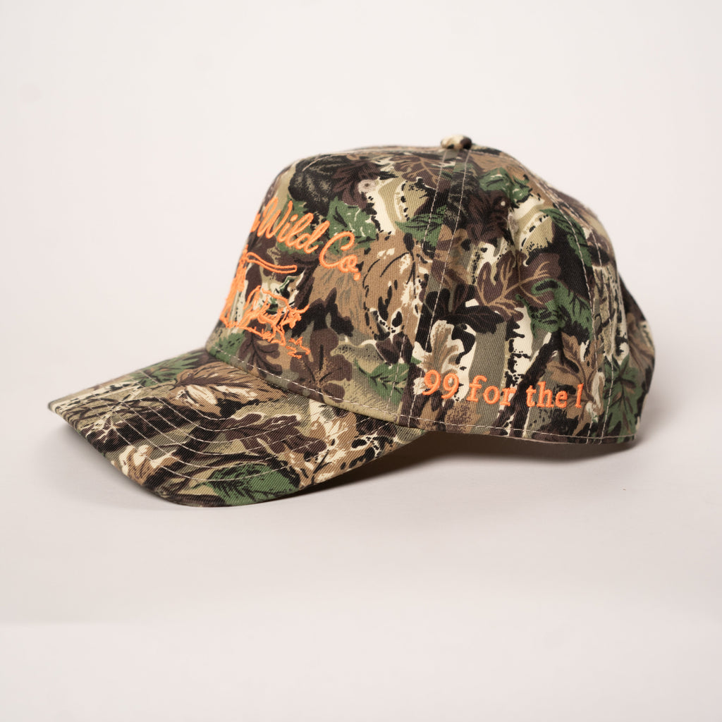 "99 FOR THE 1" CAMO SNAPBACK  - ORANGE