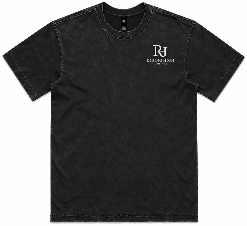 "BORN WILD" TEE - WASHED BLACK