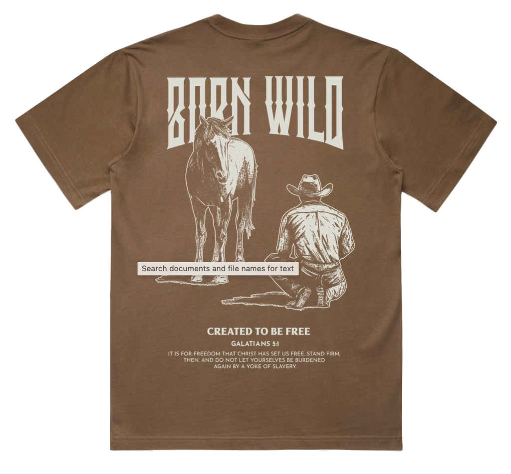 Born Wild T-shirt - Brown