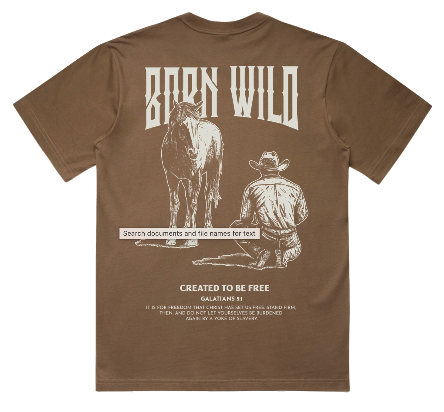 Born Wild T-shirt - Brown
