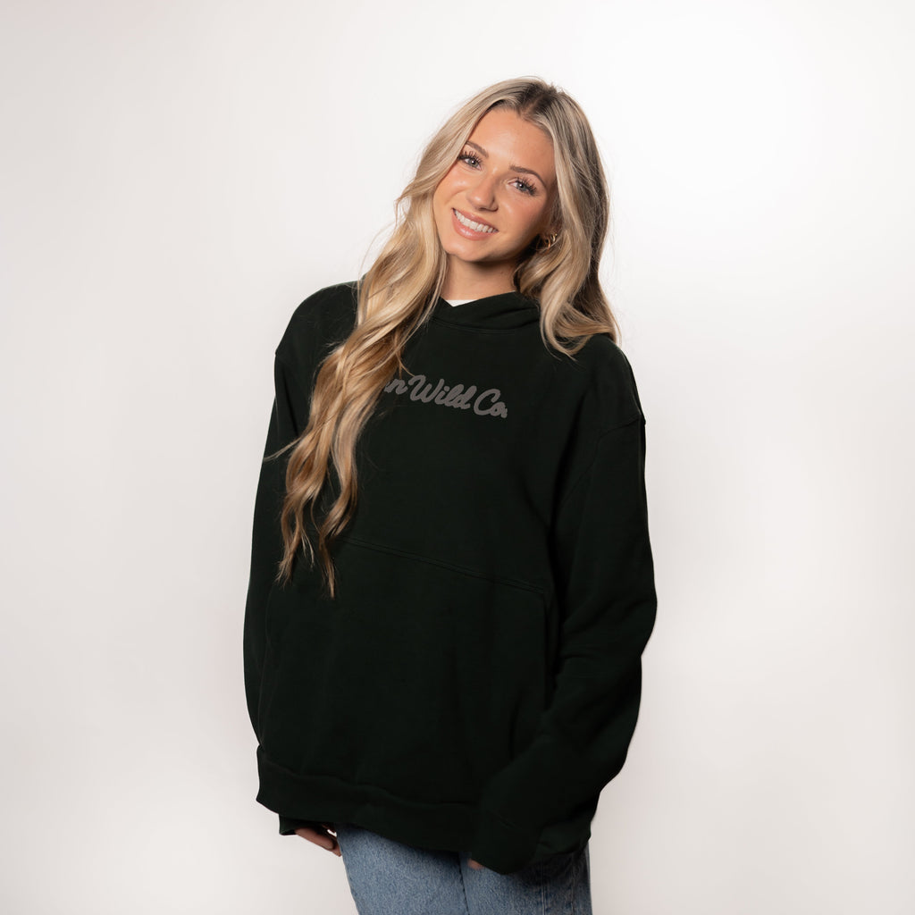 "CREATED TO BE FREE" HOODIE - BLACK/GREY PUFF PRINT