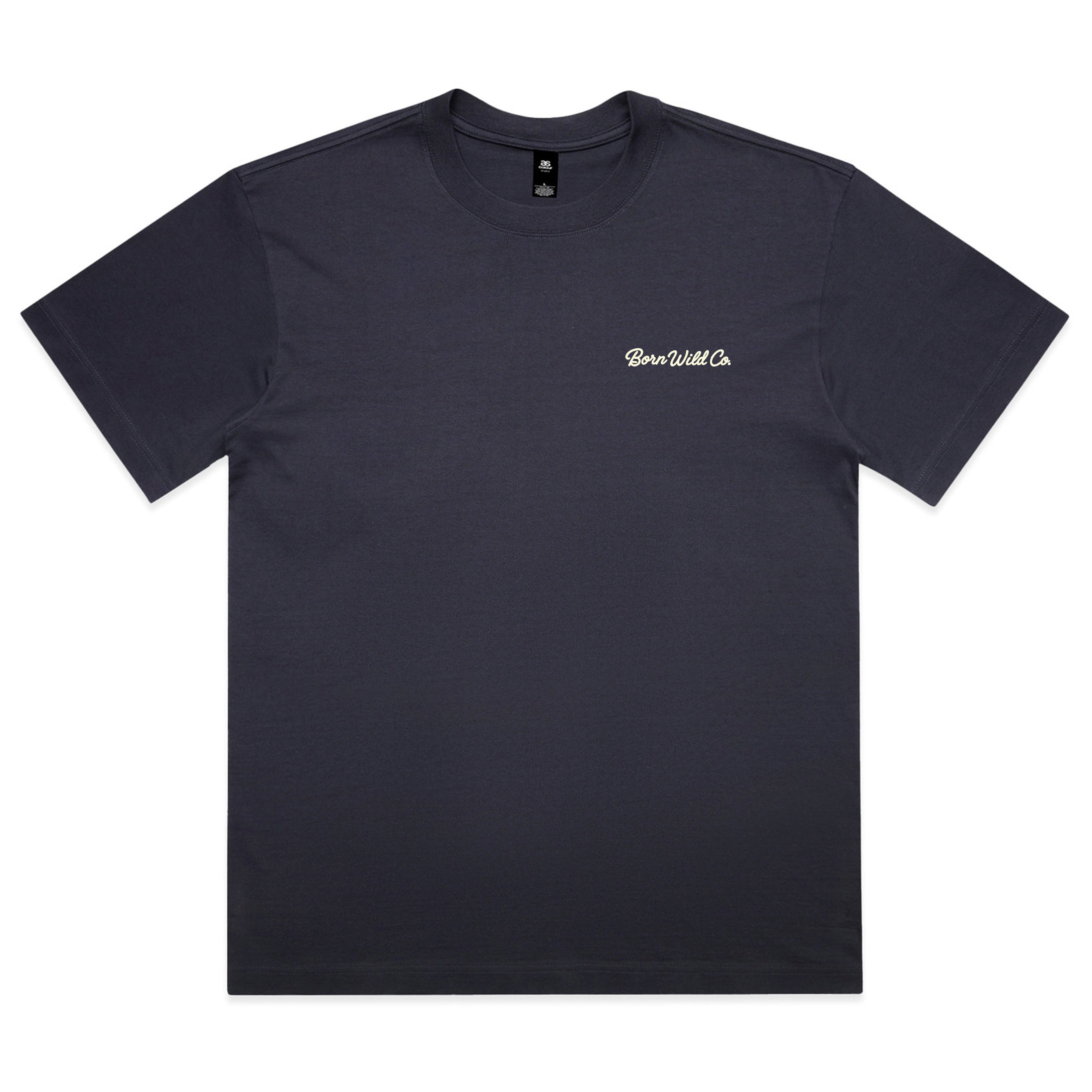 "THE BURNING BUSH" TEE - DARK BLUE/OFF-WHITE